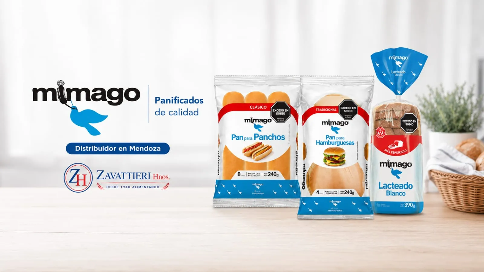 Mimago, panificados de calidad — Zavattieri Hermanos, distribuidor en Mendoza